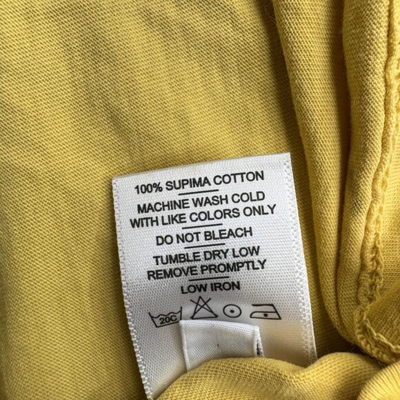 American Giant Shirt Mens Large Yellow V-Neck Supima Cotton Made in USA Tee - Picture 10 of 11